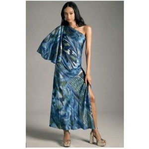 MANDIRA WIRK ONE-SHOULDER PRINTED DRESS - Anthropologie